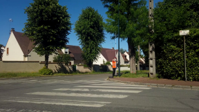 Pose de matériel de comptage Pose de caméra de comptage directionnel par un chargé d'enquête